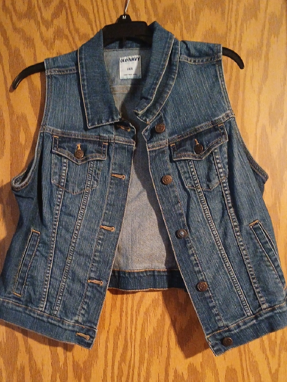 Old Navy Medium Blue Denim Sleeveless Jacket